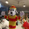 Fato de mascote bombeiro cão de fogo tamanho adulto 203 anos