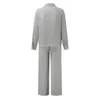 Kvinnors tvådelade byxor Casual 2st Set Cotton Pyjamas för kvinnor Turn-Down Collar Sleep Tops Suits med GASE CARTHIGAN STREETEWEAR SOMMER