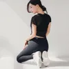 Actief Shirts Dames Blouse Yoga Dans Netstof Korte mouwen Ruimvallend Ademend Sneldrogend Trainingskleding Fee Sexy Zomer Dun Sport Tops