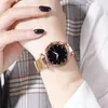 Нарученные часы Sdotter Starry Sky Women Watch Elegant Magnet Bugle Vibrato Purple Gold Ladies.