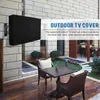 Dust Cover Weatherproof Dust-proof Outdoor TV Cover Black 22" 30" 32" 36" 40" 42" 46" 48" Protect TV Screen Garden Patio Outdoor TV Cover R230803