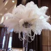 50pcs / lot 6-26 pouces Plume D'autruche Blanc Plume Table De Fête De Mariage Pièce Maîtresse Décoration De Bureau En Peluche De Noël Decor232H LL