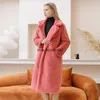Women's Fur Warm Jackets 2023 Fluffy Tops Women Long Loose Winter Faux Coat Soft Street Style Leather Coats S-XXL