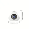 1PC 스마트 카메라, 360도 WiFi 카메라, 가정 보안 무선 WiFi 베이비 베이비 및 애완 동물 모니터, Fisheye IP 카메라, 야간 시력, CCTV 감시 카메라