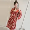 Ethnische Kleidung Traditionelle japanische Kimonos Yukata Kimono Strickjacke Weibliche Pyjamas Kostüm Geisha Kleid Haori Obi FF2211