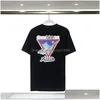 T-shirts pour hommes Chemises pour hommes T-shirt de créateur T-shirts amples Lettres T-shirt imprimé Sweat Femme Tendance Manches courtes Casablanc Casual Round Dhyza