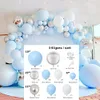 Andra evenemangsfestleveranser Macaron Balloons Garland Arch White Blue Ballons Wedding Birthday Festival Decoration Balloon Set 230802