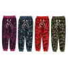 New A Bathing A Ape Pantalones casuales de Terry para hombre con cabeza de tiburón de camuflaje japonés