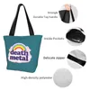 Сумки для покупок Custom Rock Music Music Metal Canvas Bag Женщины многоразовые продуктовые магазины Shopper Tote