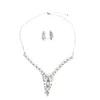 Collana Orecchini Set Matrimonio Nuziale Per Donna Cubic Zirconia Party CZ Orecchino Costume