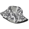 Berretti Uomo Donna Cappello da pescatore Urban Grey Camo Copricapo estivo ripiegabile Berretti da pesca per le vacanze Multicam Militare Ispoti