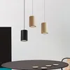 Pendant Lamps Northern Europe Wooden Lamp Simple Modern Creative Personality Restaurant Black Solid Wood Bar Small Light