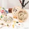 Produkty w stylu chińskiego w stylu DIY Plants Wzór ramek obręczy krzyżowy uderzenie haft haft haft haft nić szycie