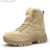 Botas masculinas casuais, botas de couro militares de marca de alta qualidade, forças especiais, botas táticas de combate no deserto, botas masculinas, sapatos ao ar livre, botas de tornozelo Z230803