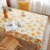 Table Cloth Plastic PVC Rectangula Tablecloth Waterproof Oilproof Kitchen Dining Tea Colth Cover Disposable Pastoral Decor