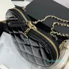 2023 Nytt mode 10a toppkvalitet kvinnor lyxdesigner Love Gemini Chain Bag äkta läder axelväska dam high end crossbody väska imitation 15 cm mini flap