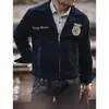 Мужские куртки грузоподъемность ретро -ретро мужчина повседневная FFA вышитая вельветовая молча