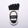 Athletic Socks Women Five Ted Silicone Yoga No-Show Cotton Patchwork Non-Slip Grip Pilates Ladies Ballet Dance Gym