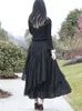 Roupas étnicas femininas vintage saia medieval muçulmana com cadarço chiffon bainha grande fantasias de halloween lolita steampunk renascimento