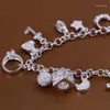 Lien Bracelets Valentine Cadeau Charme Argent Couleur Bijoux Mode Mignon Femmes Lady Mariage Charmes