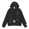Mens designer kappa överdimensionerad hoodie svart tröja huva bokstäver