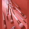 Makeup Brushes 10PCS Rose Color Pink Brush Set High End Soft Bristle Beauty Tool Complete Practical