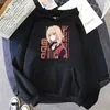 Kvinnors hoodies anime undrar ägg prioritering tryck män kvinnor cosplay tröjor lösa avslappnade tröjor fickor streetwear topp 2023