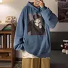 Mannen Truien 2023 Mannen Verdikte Afdrukken Trui Losse Mode Trend Hooded Casual Mooie Jassen Bodem Kleding Sweatshirts S-3XL