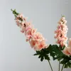 Dekorativa blommor 2st fuktgivande 3D Delphinium Real Touch Artificial Hyacinth Fake Home Wedding Event Decor Flower Arrangement