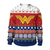 Hommes Pulls Hommes Femmes Ugly Christmas Pull Automne 3D Imprimé À Manches Longues Col Ras Du Cou Robe De Fête De Vacances Pull Couples Pulls