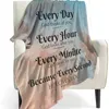 Blankets 1pcs Flannel Blanket Christian Bible Verse Thoughts And Prayers Healing Travel Sofa Bedroom Throw