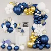 Inne imprezy imprezowe zapasy Blue Balloon Garland Arch Zestaw 1st Dekoracja urodzin Dekoracja ślubna Lateks Baloon Oh Baby Shower Boy Globos 230802