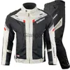 Vêtements de moto Moto Veste Pantalon Costume Été Hiver Body Armor Équipement de protection Coupe-vent Motocross Veste Moto Équipement de protection x0803