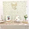 Decorative Flowers Artificial Flower Wall Panels 24'' X 16'' 3D Silk Hydrangea Floral Panel For Po Background Home Party Wedding Backdrop