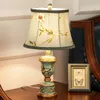 Tafellampen Amerikaanse Bureaulamp Europese Slaapkamer Nachtkastje Retro Creatieve Eenvoudige En Warme Studie Hars Lichaamsdoek Cover