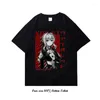 T-shirts pour hommes Violet Evergarden anime goth plus taille hommes femme vêtements graphiques vêtements gothiques