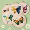 Chinese Style Products DIY Butterfly Hand Embroidery for Beginners Adults Cross Stitch Kits for Instructions Threads and Needles R230803