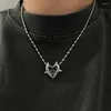 Pendentif Colliers Original Marée Marque Collier Homme Niche Conception Hip-Hop Amour High Street Titane Acier Couple Clavicule Chaîne