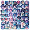 50st Starry Girl Graffiti Stickers Anime Moonlight Stickers Waterproof borttagbart bagage Notbok Vattenflaskan Telefon Kylskåp DIY DECALS Kids Paster Toy