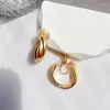 Dos Boucles D'oreilles À La Mode Moustique Bobine Oreille Clip Sans Piercing Géométrique Rond Plaqué Or Pour Femmes Filles Fête Cadeau De Mode Boucle D'oreille Bijoux