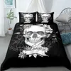 Beddengoed sets Handschildering Crow Skull Set Single Twin Double Queen King Cal Size Beddengoed 230802