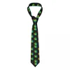 Paperino Bob e Asaba Tema Necktie Men Donne Polestere 8 cm Foglie verdi Tracca per il collo per accessori a camicia larga magra Gravatas