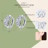 18k Gold 3Cttw Moissanite Hoop Earring For Women 4mm Stones D Color Sparkling Created Diamond Earring 100% 925 Sterling Silver