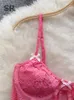 Kobiety dla kobiet Singreiny Lace Backless Kobiety Kobiety różowe pusta design latem moda 2023 damskie eleganckie seksowne klubowe top zbiornika plażowego