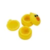 Bouteilles de Stockage 5ml 10pcs Bocaux de Style Canard Jaune Bocal en Silicone Antiadhésif Résistant à la Chaleur pour Pipes à Fumer Contenants de Pâte à Cig Réutilisable Durable