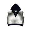 Kvinnors t-shirtdesigner Nanyou High Edition P Family Hooded Tank Top 2023 Summer New Slim Semeless Striped Wear Qsiv