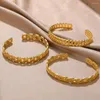 Link Armbanden Roestvrij Stalen Armband Voor Vrouwen Klassieke Goud Kleur Sieraden Holle Opening Mode Intersect Verjaardagscadeau