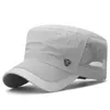 Herren Schnell Trocknende Baseball Kappe Sommer Sonnenschutz Dünne Atmungsaktive Mesh Flat-Top Army Cap Outdoor Militär Hut Gorras hombre