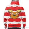 Felpe con cappuccio da uomo Felpa da uomo per donna Divertente JINGLE ANIMAL CROSSING Stampa Felpa con cappuccio casual Streatwear