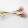 Gold Pink Power Brush Makeup Single Travel Disposible Blusher Make Up Brush Professional Beauty Cosmetics Tool